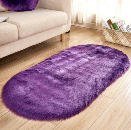 Fluffy Rugs Anti-Skid Shaggy Area Dining Room Carpet Floor Mat Home Bedroom Soft - Picture 4 of 26