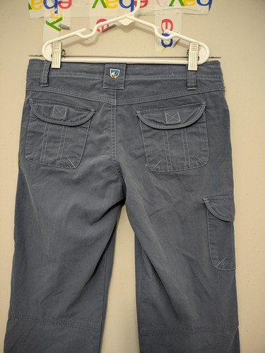 Kuhl Pants Girls L 12 Blue Splash Cargo Roll Up Straight Outdoor Hiking Stretch - Picture 11 of 21