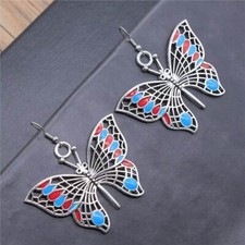 New Large Statement Butterfly Dangle Earrings 2.5  long x 2.5  wide  Ver. W 