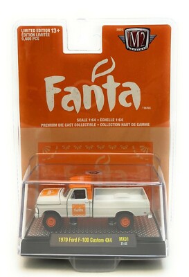 M2 MACHINES COCA COLA 1:64 1970 FORD F100 CUSTOM 4X4 ''FANTA'' 52500-MX01-6D1