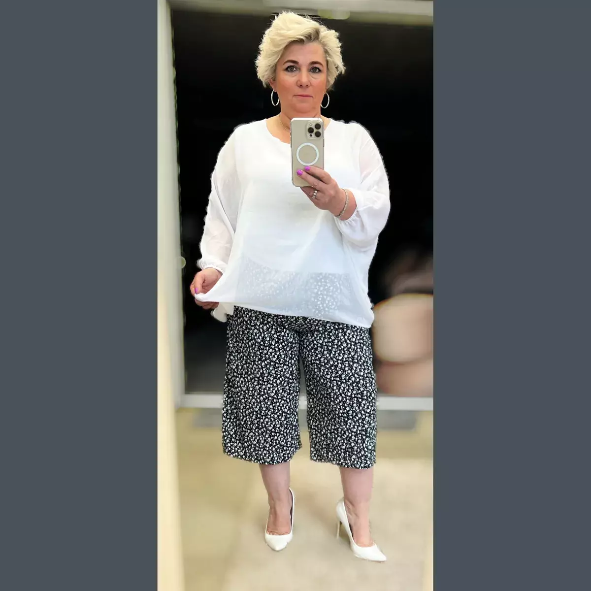 White culottes sale plus size