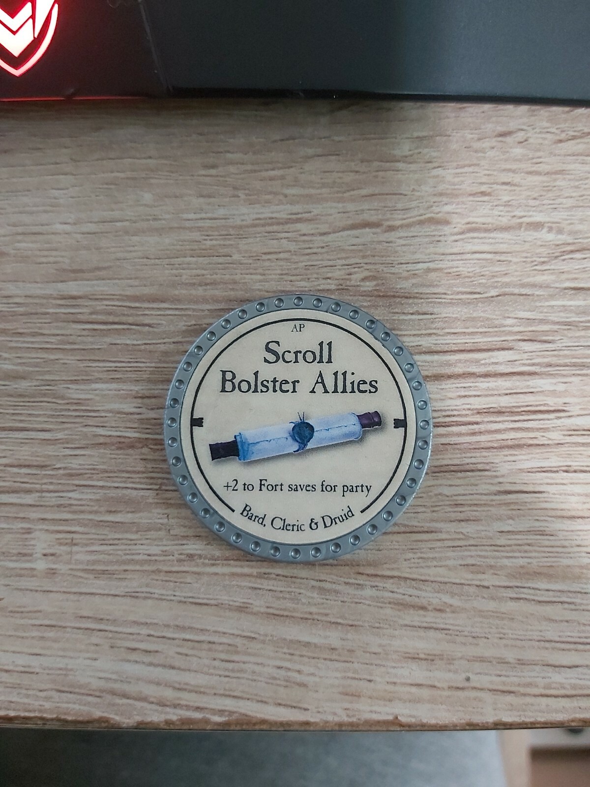 True Dungeon Scroll of Bolster Allies Silver Token eBay