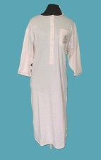 Vtg Komar Pink Cotton Knit Nightgown Chemise Embroidered Pocket Sz Small NWT