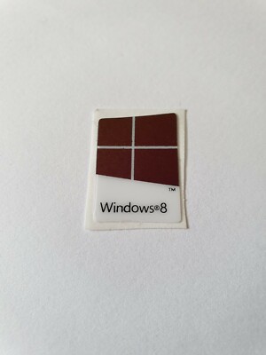 1x Aufkleber Windows 8  win8 Pro Sticker 20 x 16mm blau Neu