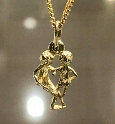 NEW Gemini Pendant 9ct Yellow Gold Star 