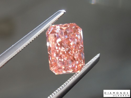 1.56ct Pink VVS2 Radiant Cut Lab Grown Diamond R10848 Diamonds By Lauren - Picture 5 of 7