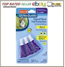 Flea Treatment Medicine For Cats Kittens Drops Meds Remedy Tick Control Topical