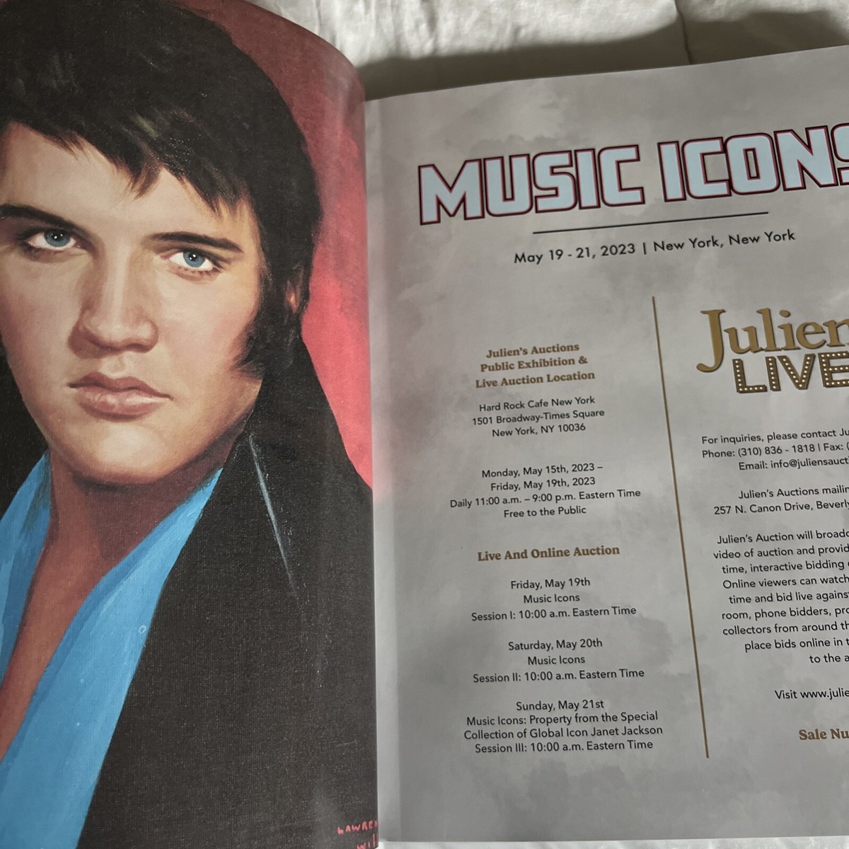 Julian's Auctions Music Icons May 19–20 2023 Two Catalogs in