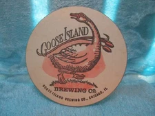 GOOSE ISLAND BREWING CO., Beer COASTER Mat w/ slight Black TRIM Chicago ILLINOIS