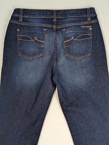 DKNY Women's Jeans Size 14 Dark Wash Straight Leg Mid Rise - Picture 7 of 10