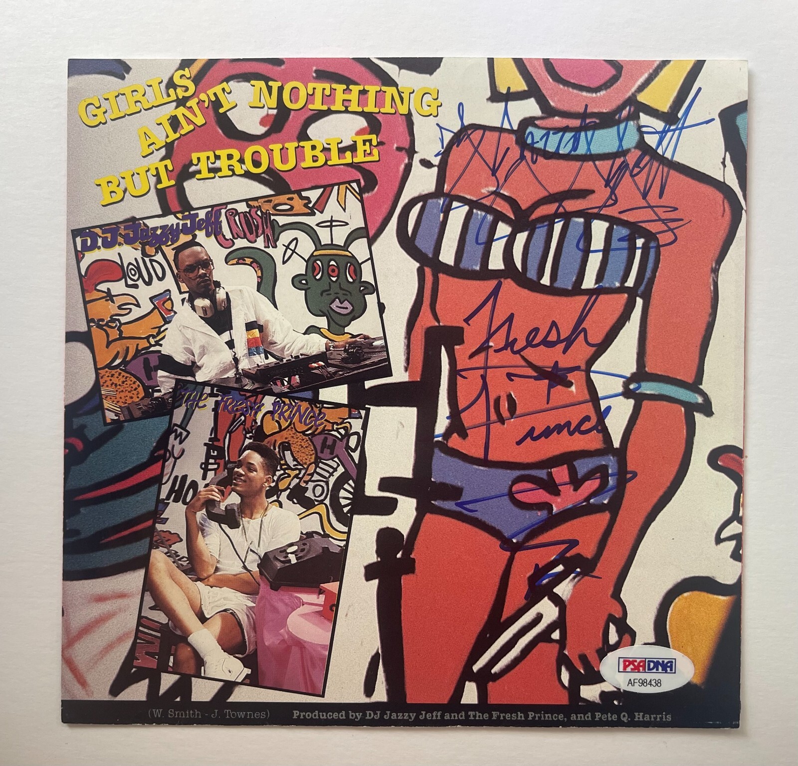 DJ Jazzy Jeff & Will Smith Autographed Signed DJ JAZZY JEFF WILL SMITH CD INSERT PRINCE OF BEL-AIR PSA COA 