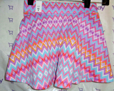 Children's Place size 4 XS Girls aztec print skort pants stretch waist NEW tags