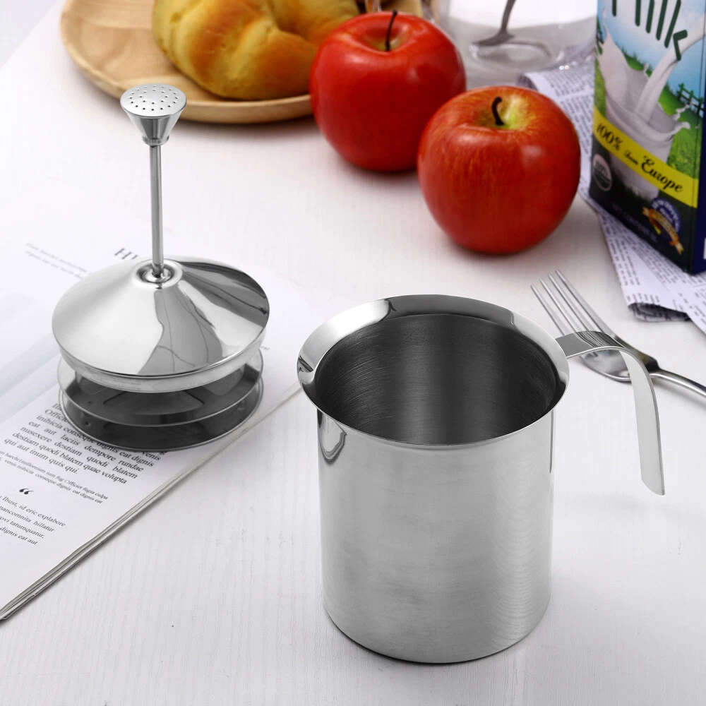 Milk Frother Manual Stainless Bubbler Foam Maker for Coffee