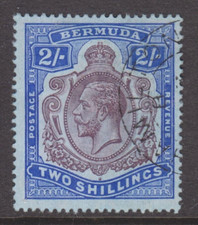 Bermudes fine occasion 1920 KGV deux shillings grande valeur