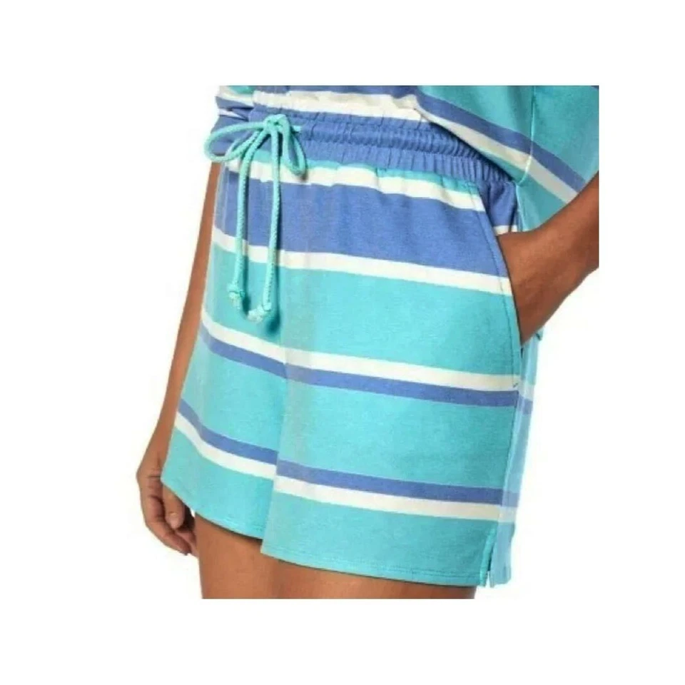 Wildfox女式S码蓝色条纹运动休闲短裤 — 第 2/4 张图片