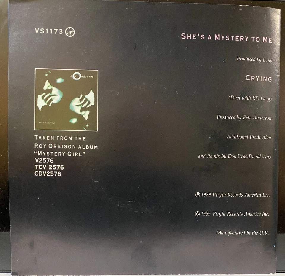 ROY ORBISON- SHE'S A MYSTERY TO ME VINYL 7"SINGLE POSTER PACK LTD ED. OZ - Image 2 of 2