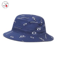Oakley Essential Logo Hat 25.0 Golf Bucket Hat Adjustable 2025 Blue Storm Print