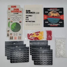 Replacement Parts and Pieces - Ships Vintage Sub Search Game Milton Bradley 1973