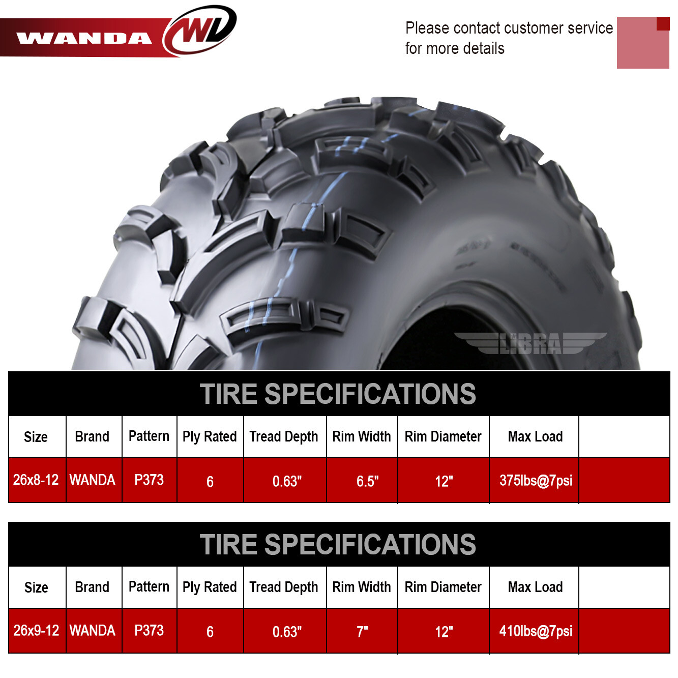 2 Heavy-Duty ATV Inner Tubes – 25x8-12, 25x9-12, Or 25x10-12 – Butyl Rubber – Fits 12-Inch Rims – TR6 Valve – Foldable Design 5 thumbnail image