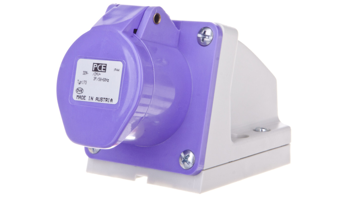 Fixed socket 32A 3P 24V violet IP44 173 /T2UK