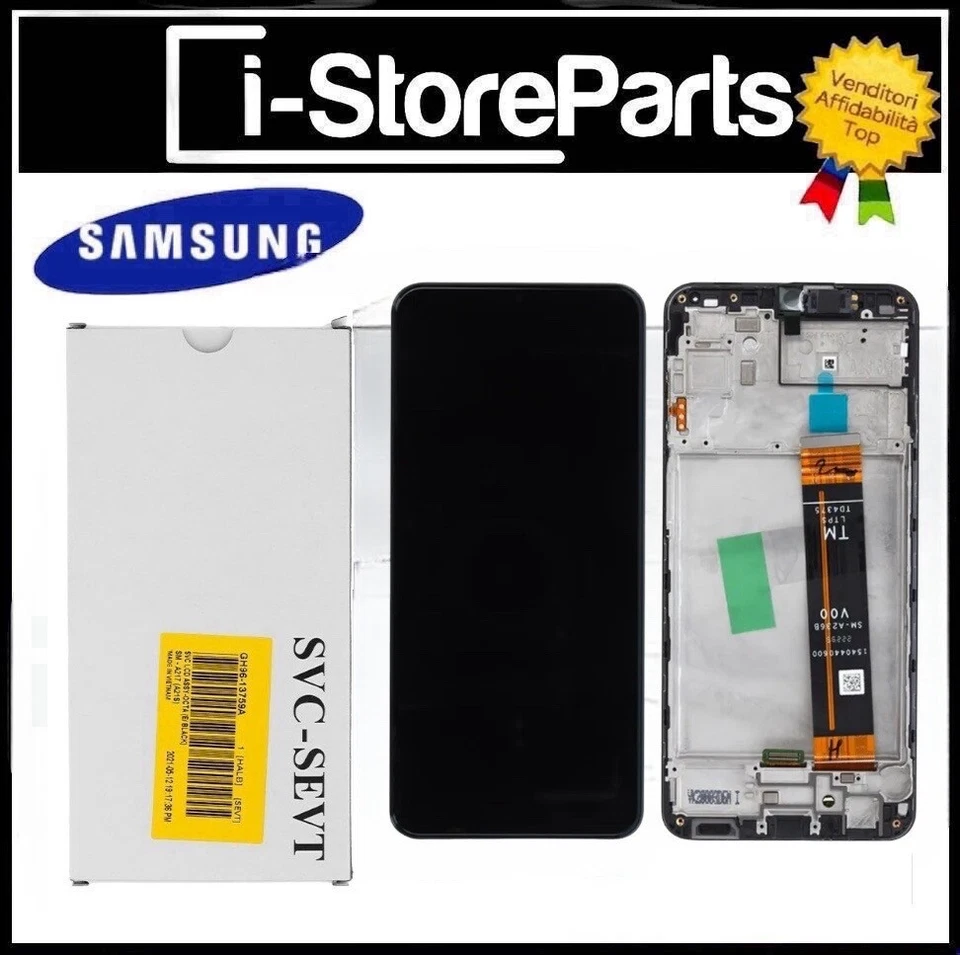 DISPLAY LCD TOUCH SCREEN FRAME ORIGINALE OEM PER SAMSUNG A23 5G SM-A236 SM-A236B
