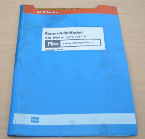 VW Golf 2 ab 1984 Jetta ab 1984 4 Gang Schaltgetriebe 020 WHB Mikrofiche