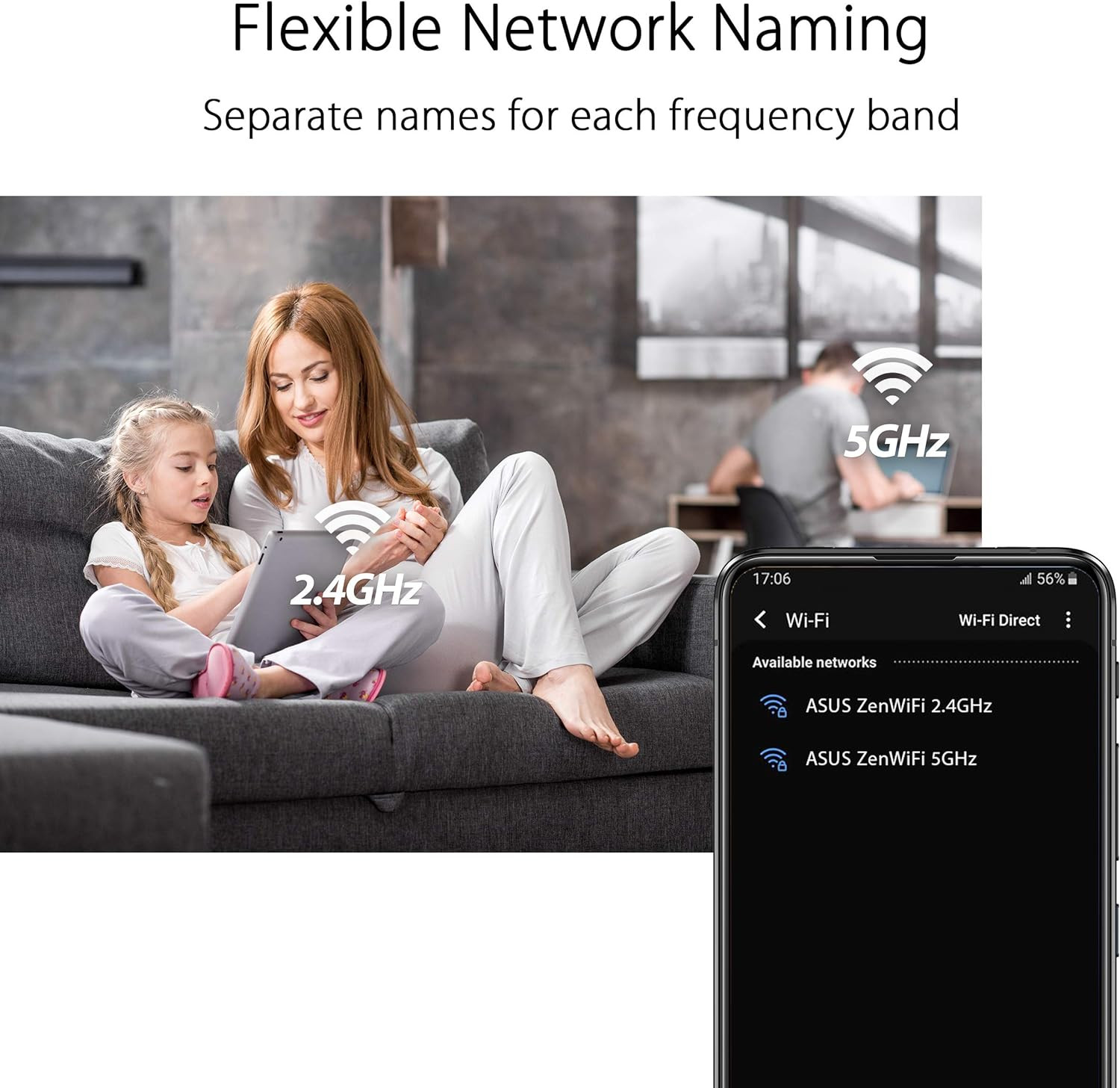 Zenwifi AX Mini,Mesh Wifi 6 System (AX1800 XD4 3Pk)-Whole Home Coverage up to 48