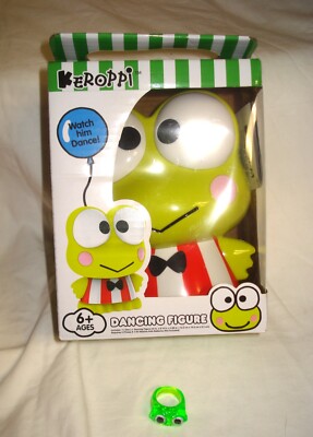 Keroppi Dancing Figure  from the Hello Kitty Friends New In Box Frog WITH RING