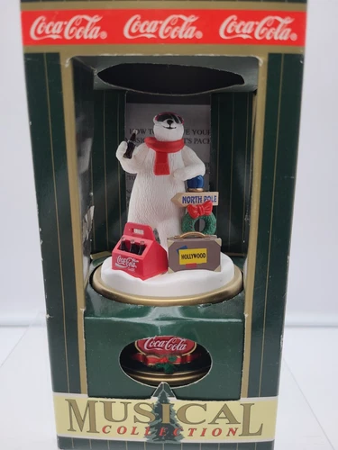 Coca-Cola Polar Bear Hollywood Musical Decoration Vintage