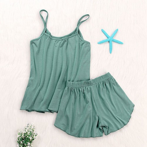 Set pigiama donna pigiama modale cami top con pigiama corto set corti - Foto 5 di 27