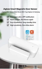 Tuya Zigbee Window Door Sensor Smart Home Security Alarm System