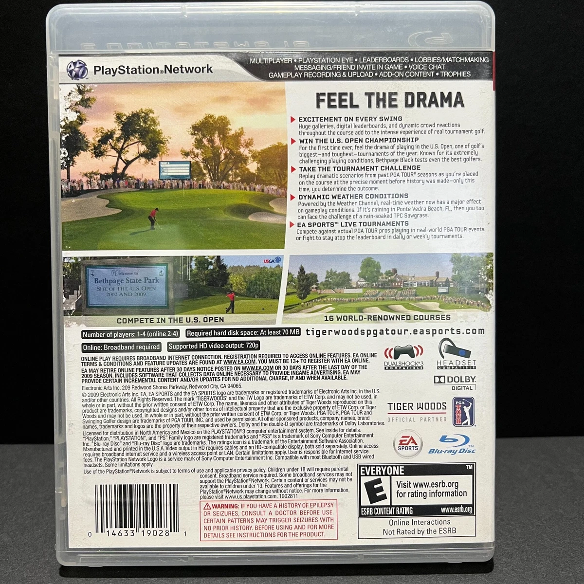 Tiger Woods PGA Tour 10 PS3 PlayStation 3 Video Game EA Sports