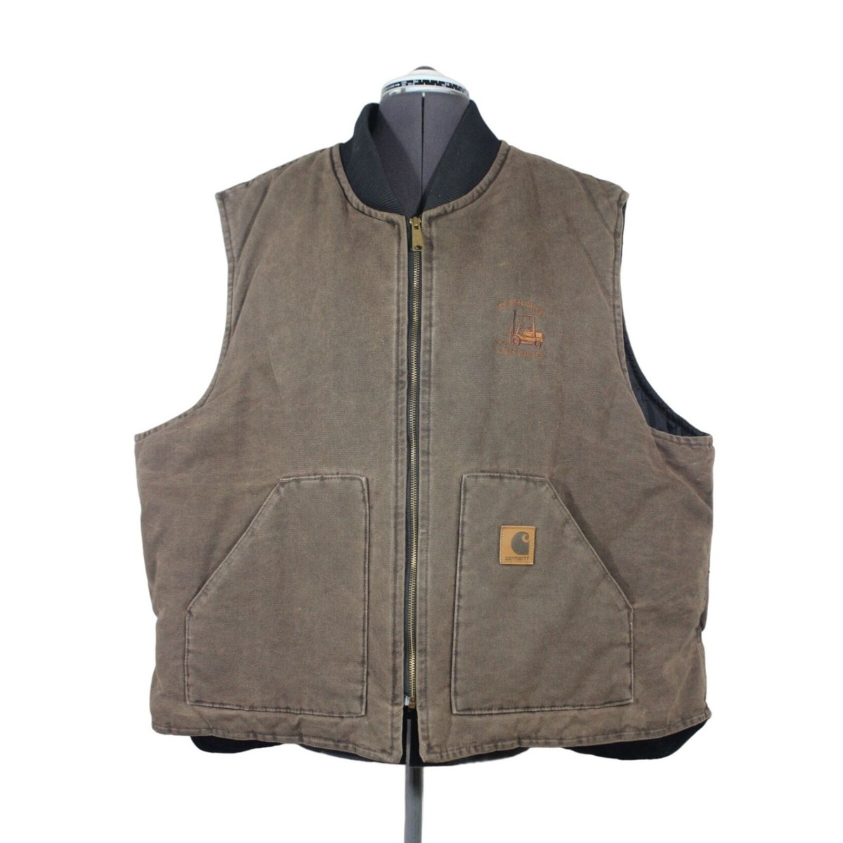 Carhartt men's 90s vintage VO2 CHT faded brown quilt lined Carhartt men's 90s vintage VO2 CHT faded brown quilt lined
