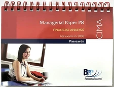 CIMA Financial Analysis Managerial: Revision Cards P8 | Revise Exams
