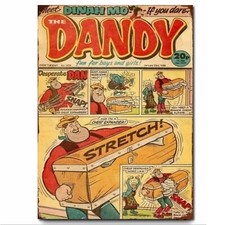 The Dandy Desperate Dan Vintage Comic Cover Printed on Metal Retro Metal Sign