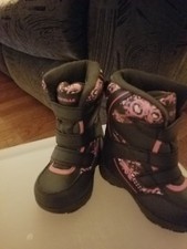 Airwalk Girls Child Size 6 Grey/Pink Print Boots