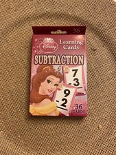Disney Princess Math Number Subtraction Learning School Flash 36 Card Pack NEW