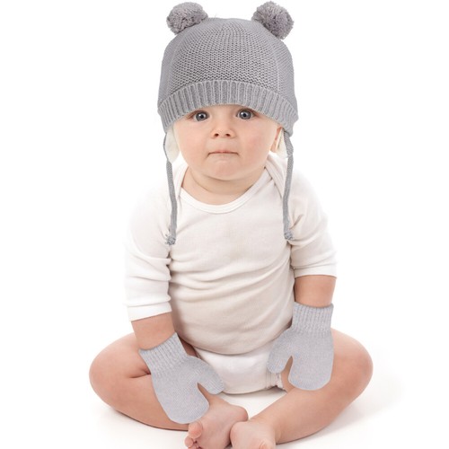 Fleece Children's Hat Glove Set Toddler Baby and Mittens Girl Cap for Boys - Picture 5 of 11
