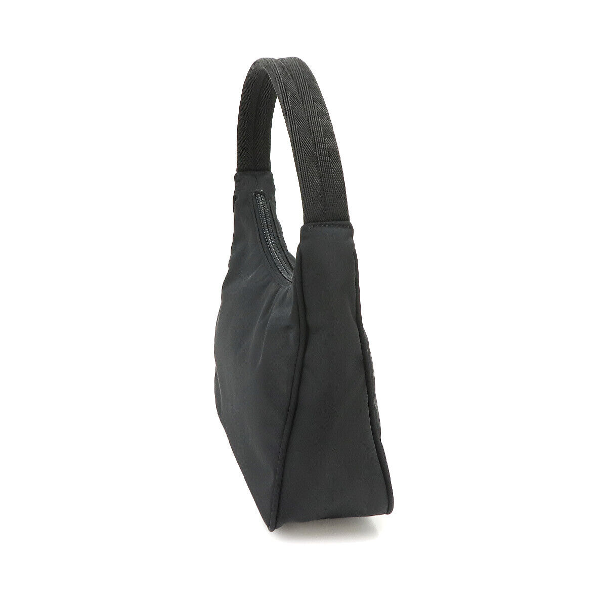 PRADA Mini Handbag Nylon Black MV515 Silver Hardw… - image 3