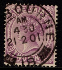Victoria 1882 1883 1884 QV 2d Two Pence mauve perf 12&frac12; SG211 Used