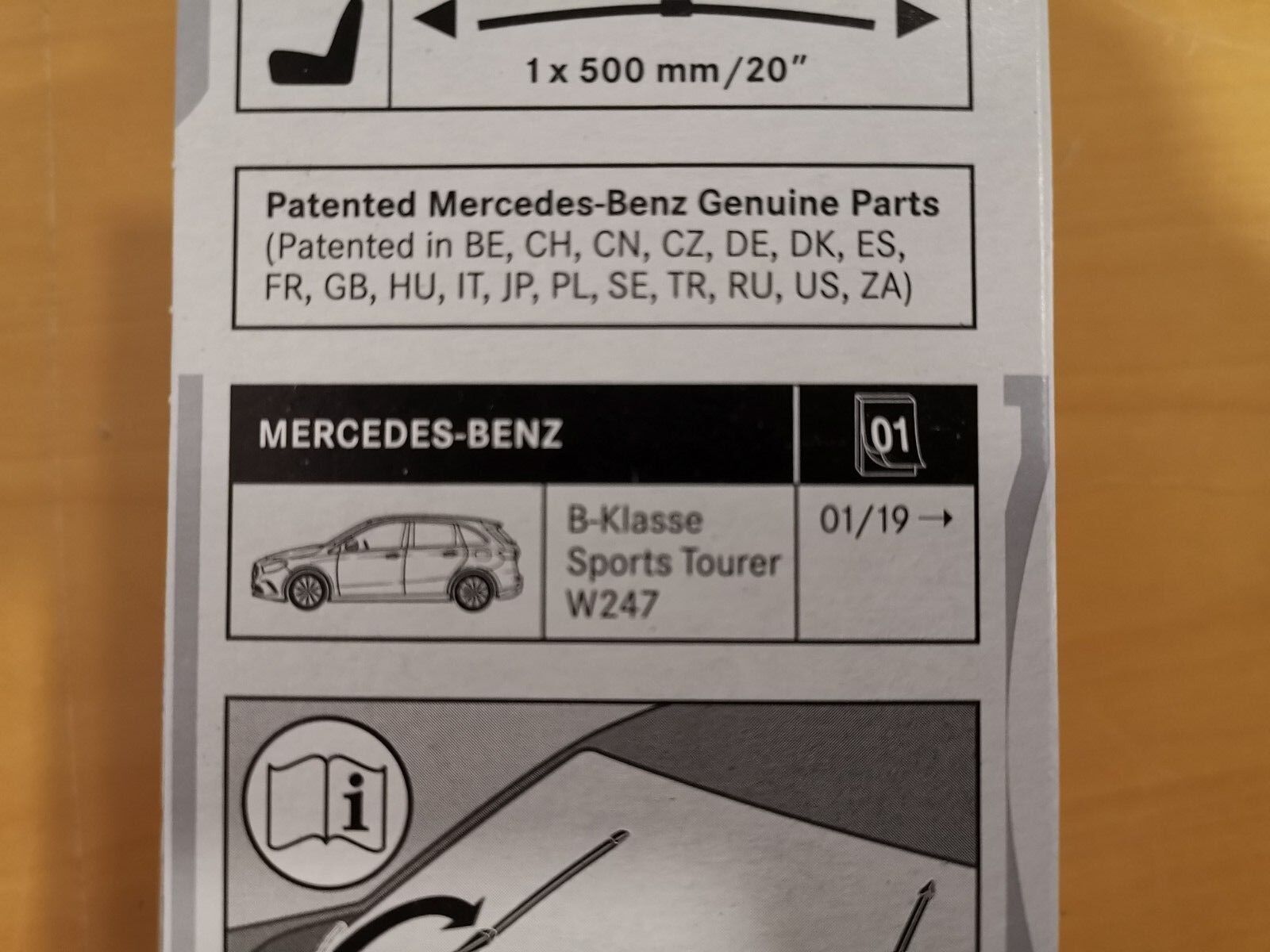 Bosch Scheibenwischer vorne für Mercedes B-Klasse 246 247 GLA-Klasse 247  A206S 