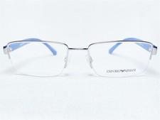 NEW Emporio Armani EA1051 3010 Mens Gunmetal Half Rim Eyeglasses Frames 53/18