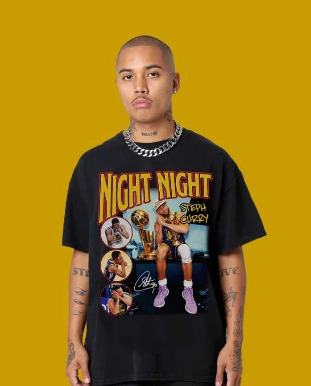 RNDM1 Youth - Night Night T-Shirt, Steph Curry, Basketball