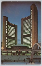 The New City Hall Illuminated Toronto, Ontario, Canada