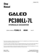 Komatsu PC300LL-7L GALEO Hydraulic Excavator Service Manual