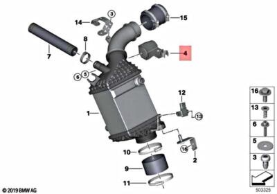 Genuine BMW M5 F90 Sedan Support For Charge Air Cooler Right 