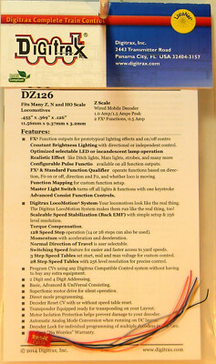 NEW Digitrax DZ126 1A Board 2 Function Wired Decoder