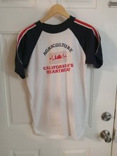 Vintage Velva Sheen Agriculture California's Heartbeat Shirt Sz L USA MADE