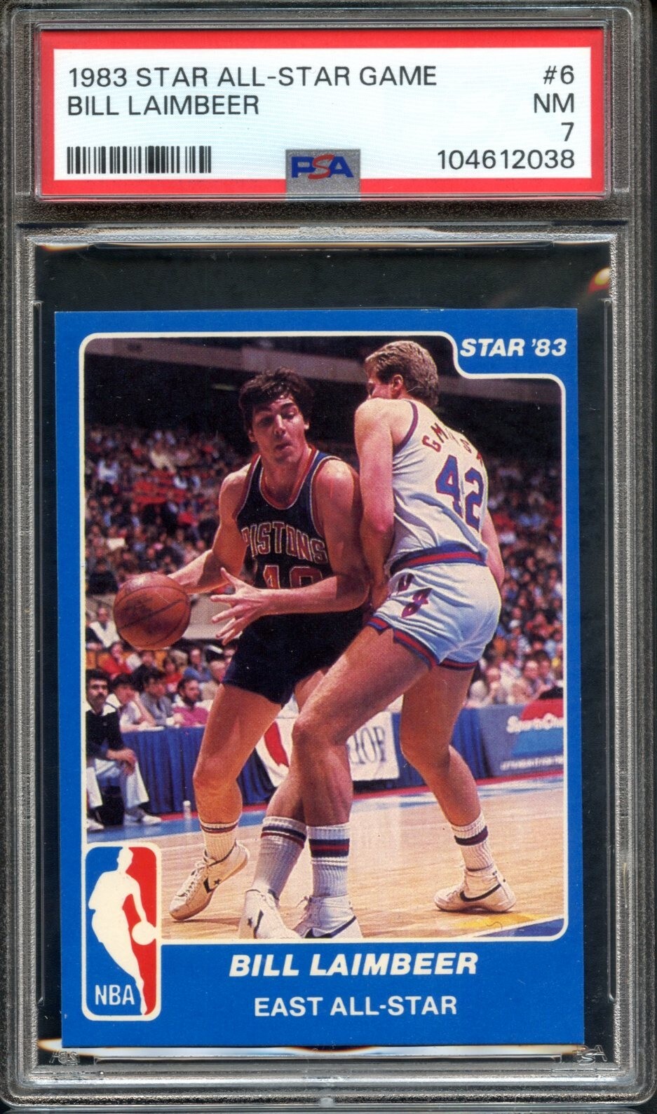 1983 Star All-Star Game #6 Bill Laimbeer PSA 7 Low Pop 4 Detroit Pistons 2038