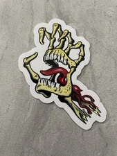 Santa Cruz Skateboard Sticker Decal Waterproof Vinyl 4” Skeleton Hand